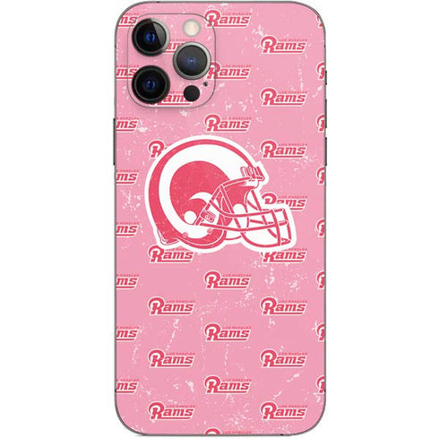 NFL Los Angeles Rams Pink Logo Blast iPhone 12 Pro Skin